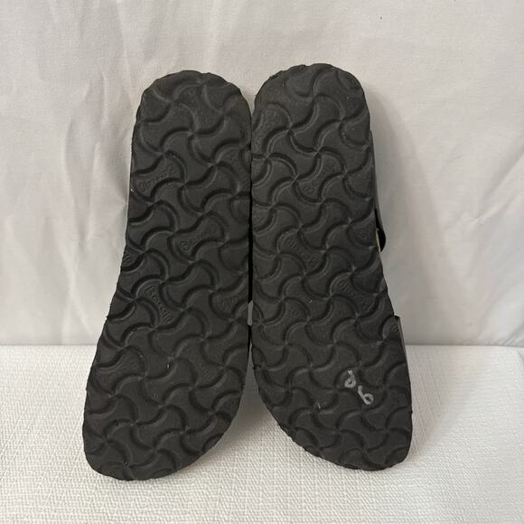 Birkenstock Betula Sandals Womens 7 Narrow Leo Black Cork Slides Comfort Soft 38 - Picture 9 of 9